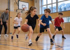 KI Symbolbild - Basketballtraining für Kinder