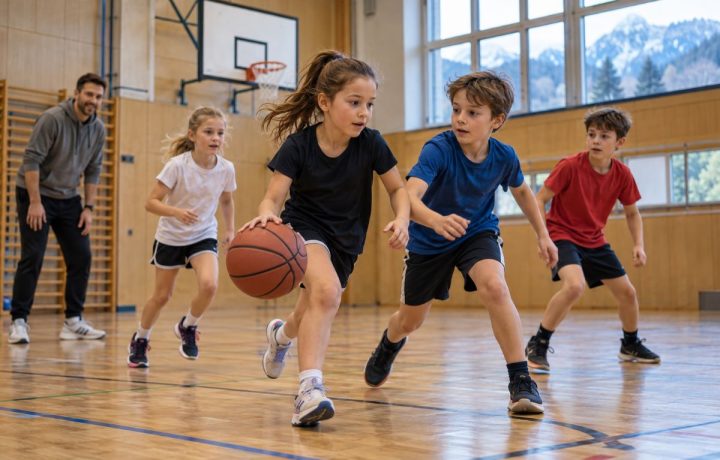 KI Symbolbild - Basketballtraining für Kinder